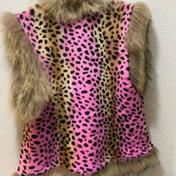 Lm Lulu Paris multicolor Small/Medium sweater vest colorful animal print - Picture 3 of 7